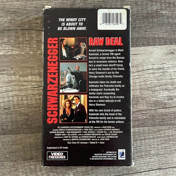 RAW DEAL - ARNOLD SCHWARZENEGGER [ VHS ] ANCHOR BAY - Picture 2 of 6